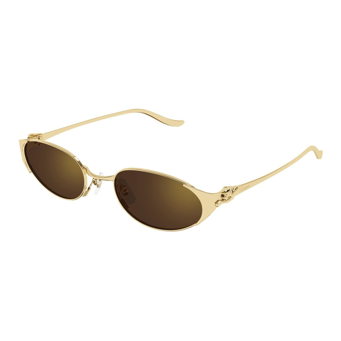 Cartier Ct0630s Oval Frame Gold-Tone Metal Sunglasses