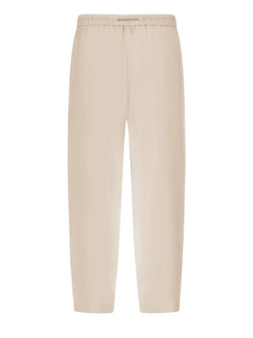 Herno Relaxed Cropped Trousers With Drawstring Waistband