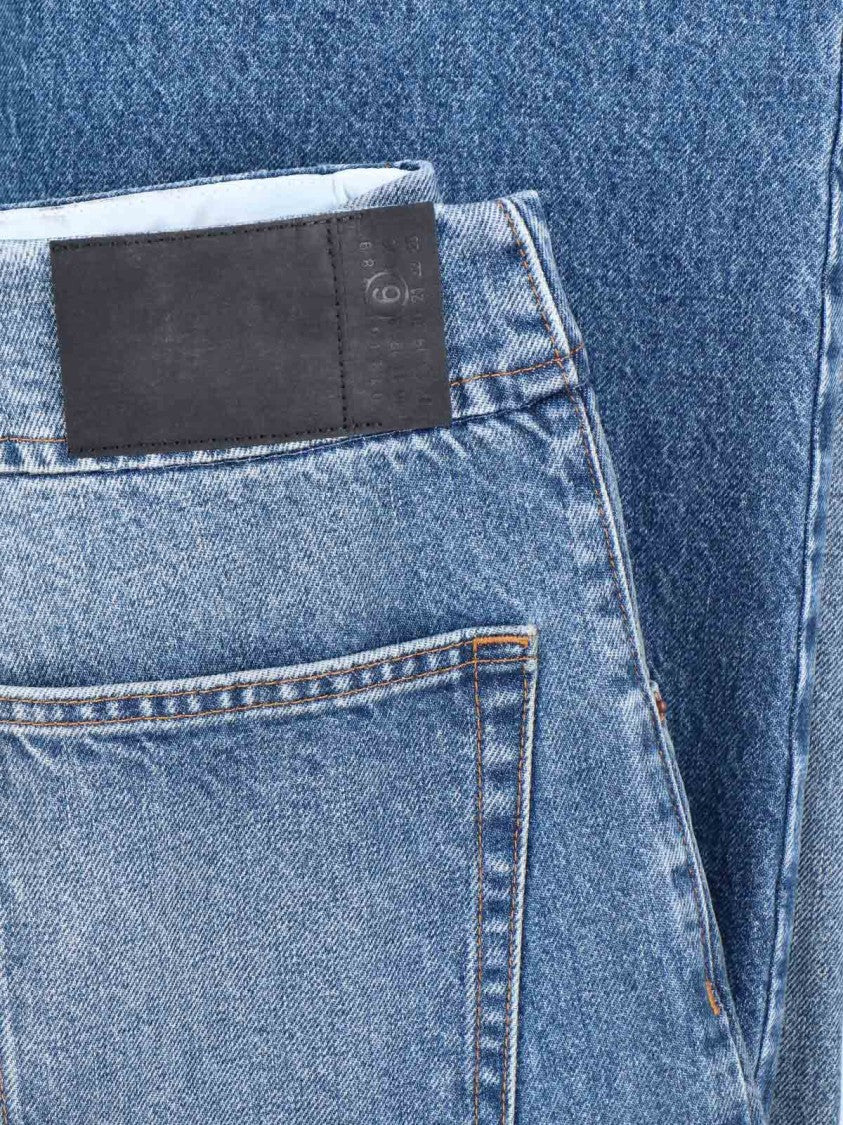 Mm6 By Maison Margiela Light Blue Straight-Leg Denim Jeans