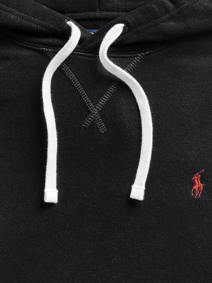 Polo Ralph Lauren Relaxed-Fit Black Hoodie With Drawstring Hood