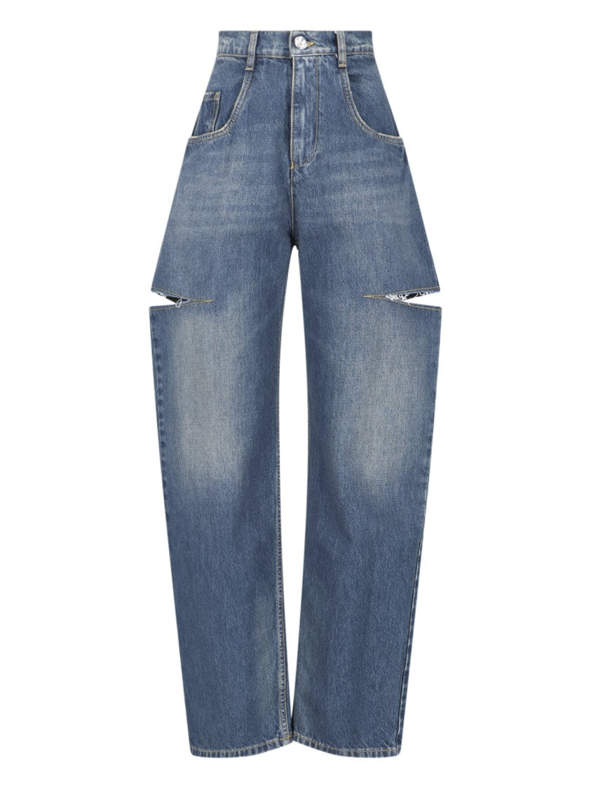 Maison Margiela Cut-Out Detail Jeans – Blue