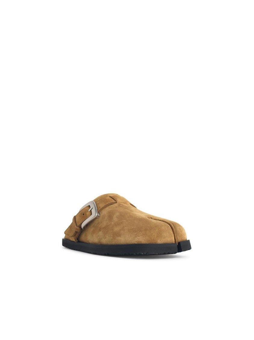 Maison Margiela 'Tabi' Beige Suede Slippers