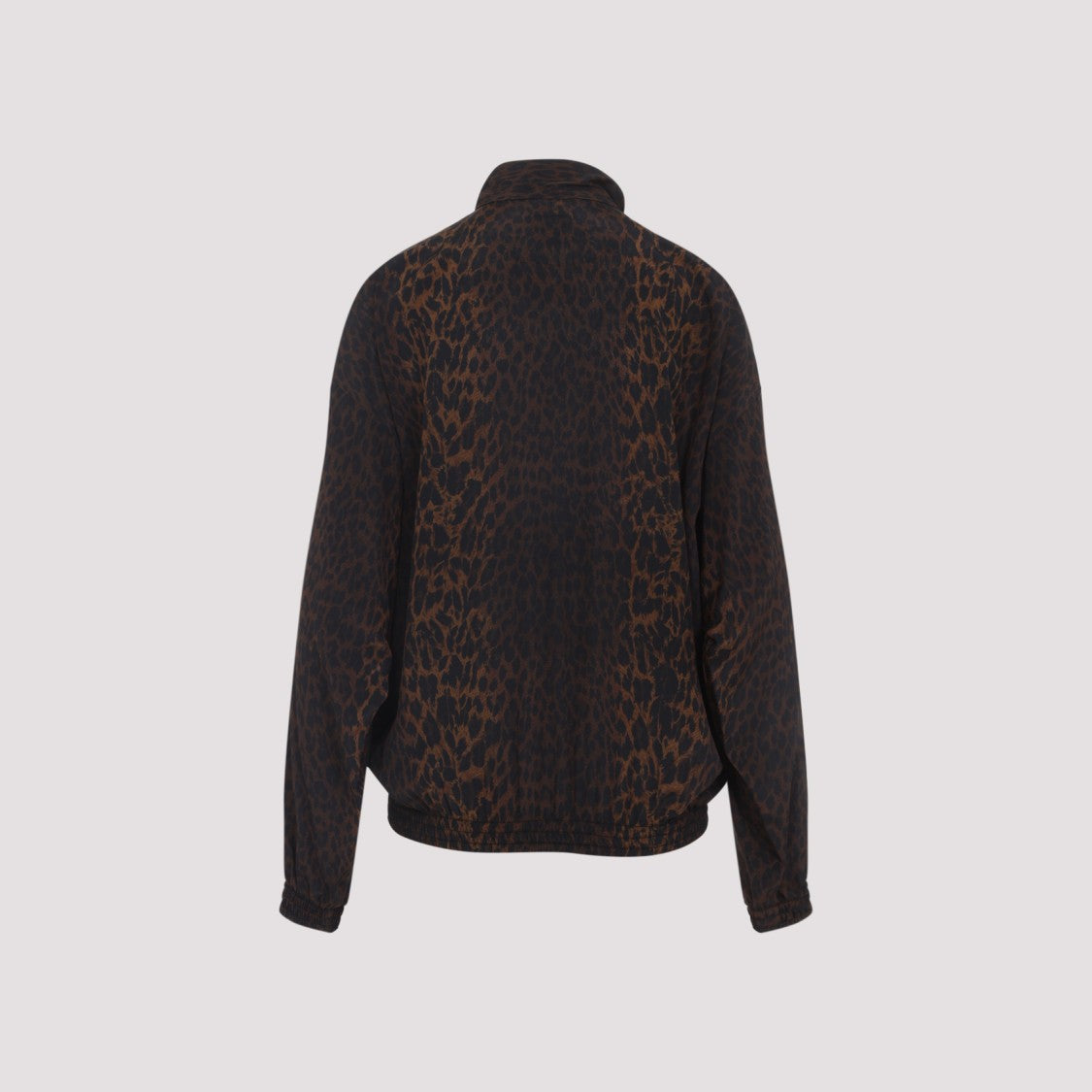Balenciaga Silk Jacket With Subtle Leopard Print