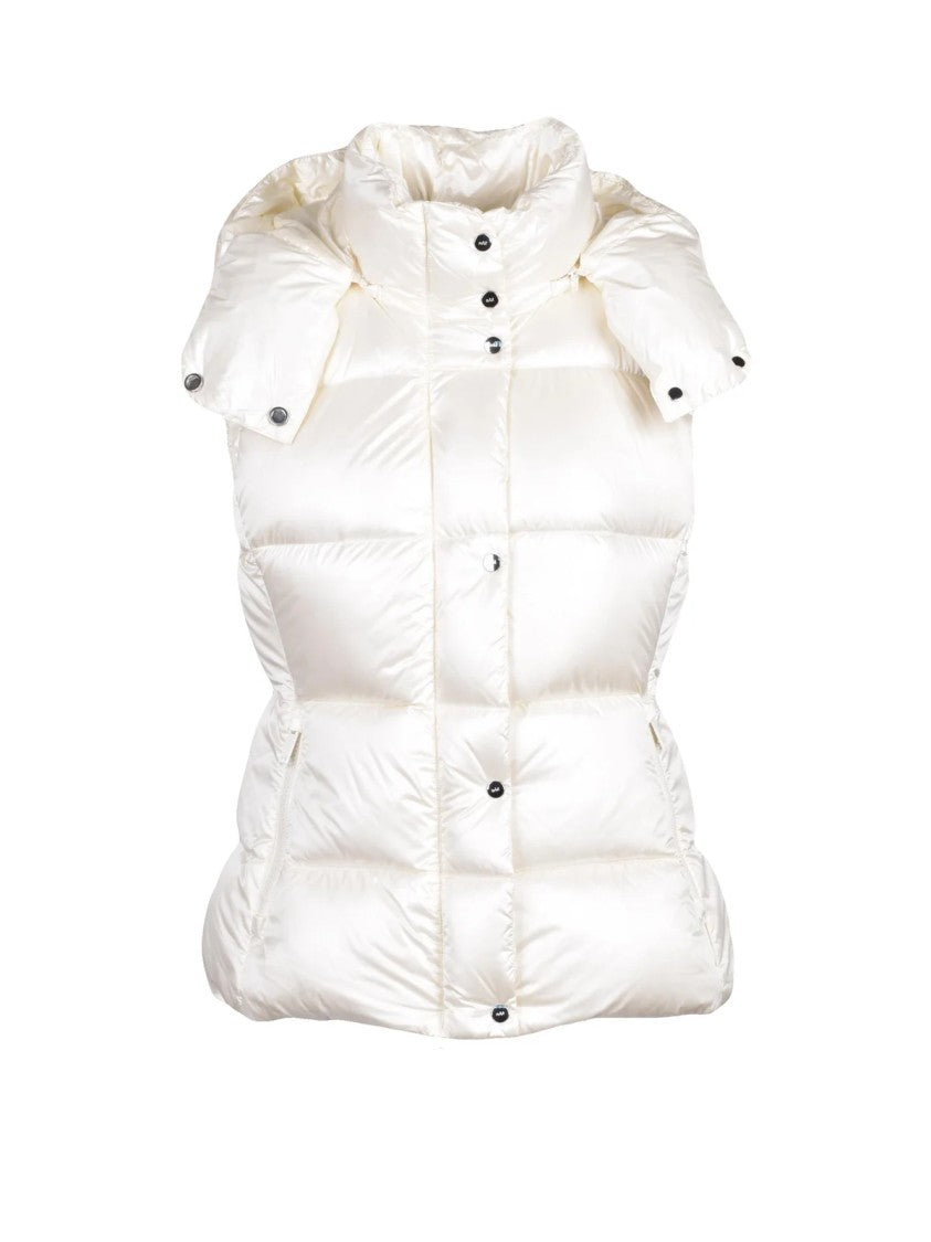 Add Lightweight Down Vest With High Collar And Detachable Hood