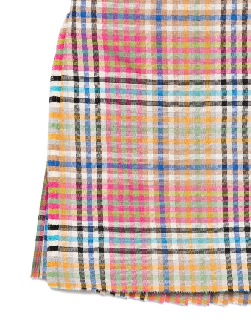 Vivienne Westwood Multicolor Plaid Pleated Skirt With Adjustable Buckle Straps