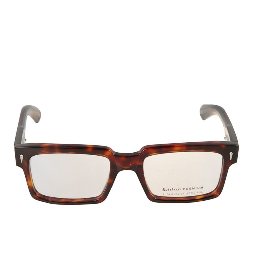 Kador Premium 2 Rectangular Tortoiseshell Eyeglasses With Metallic Accents