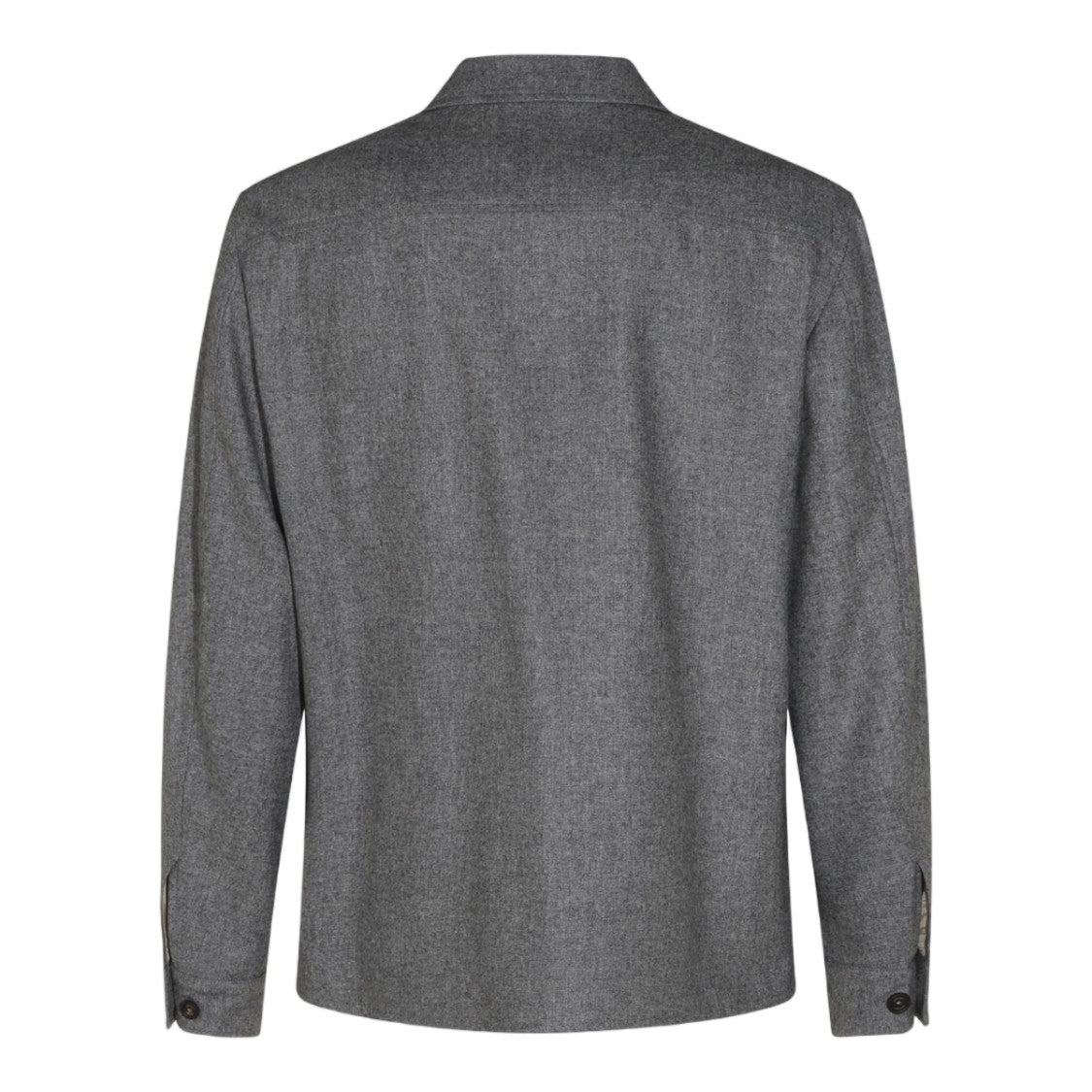 Eleventy Medium Grey Minimalist Jacket With Classic Collar