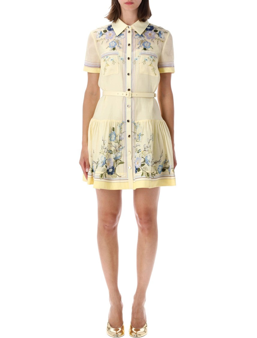 Self-Portrait Floral Organza Mini Dress