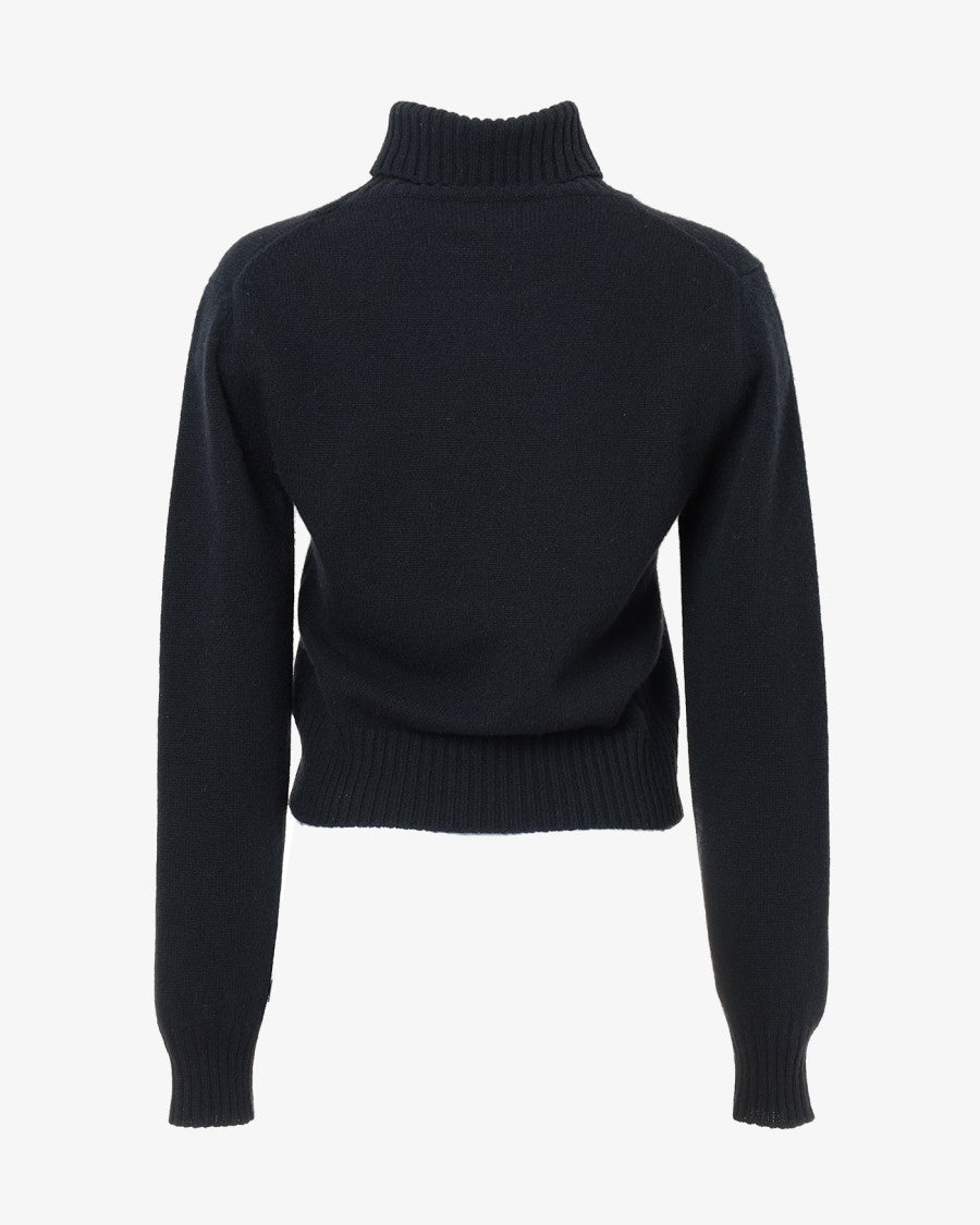 Ami Recycled Cashmere Turtleneck Sweater