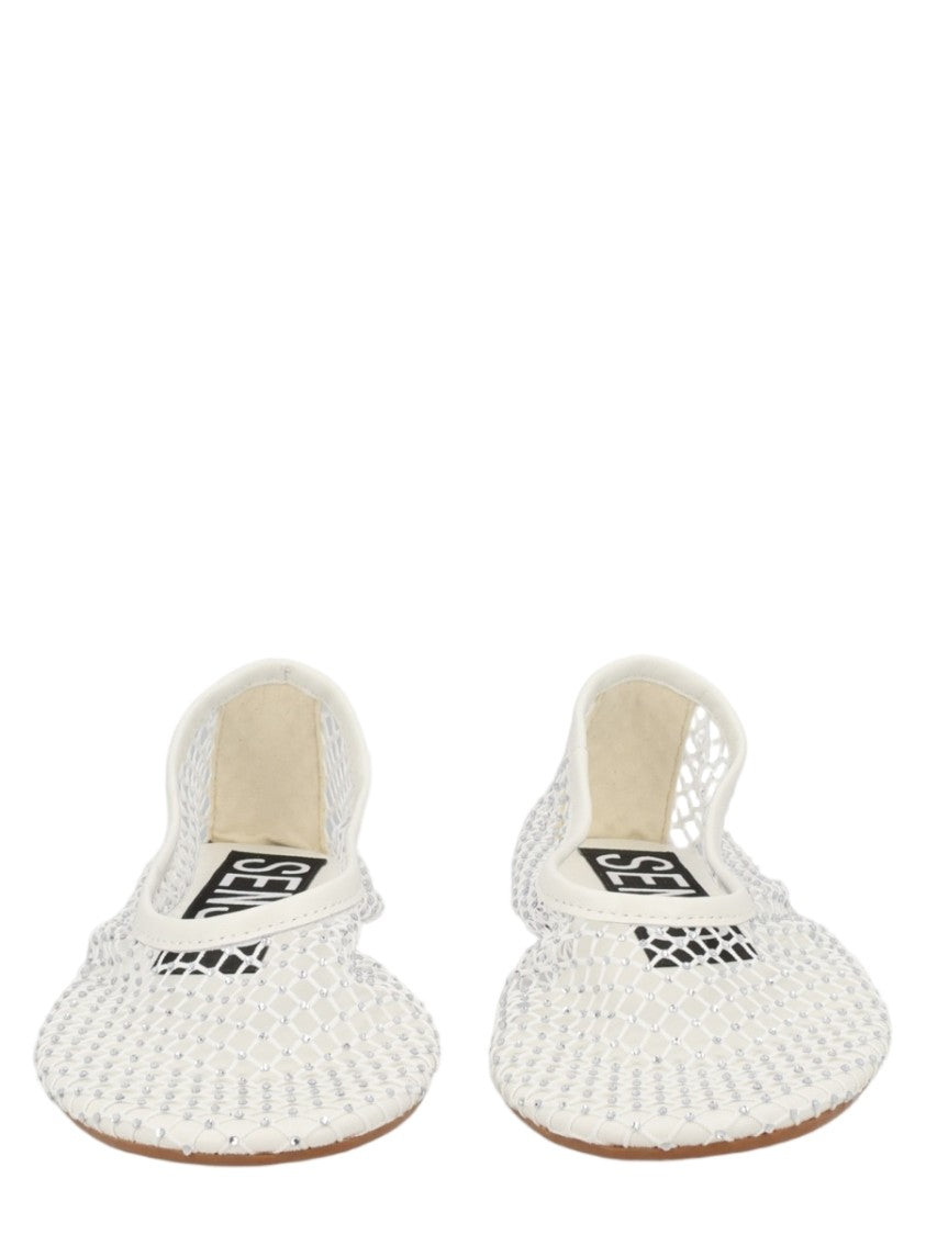 Senso Woven Mesh Flats With Leather Trim And Modern Appeal