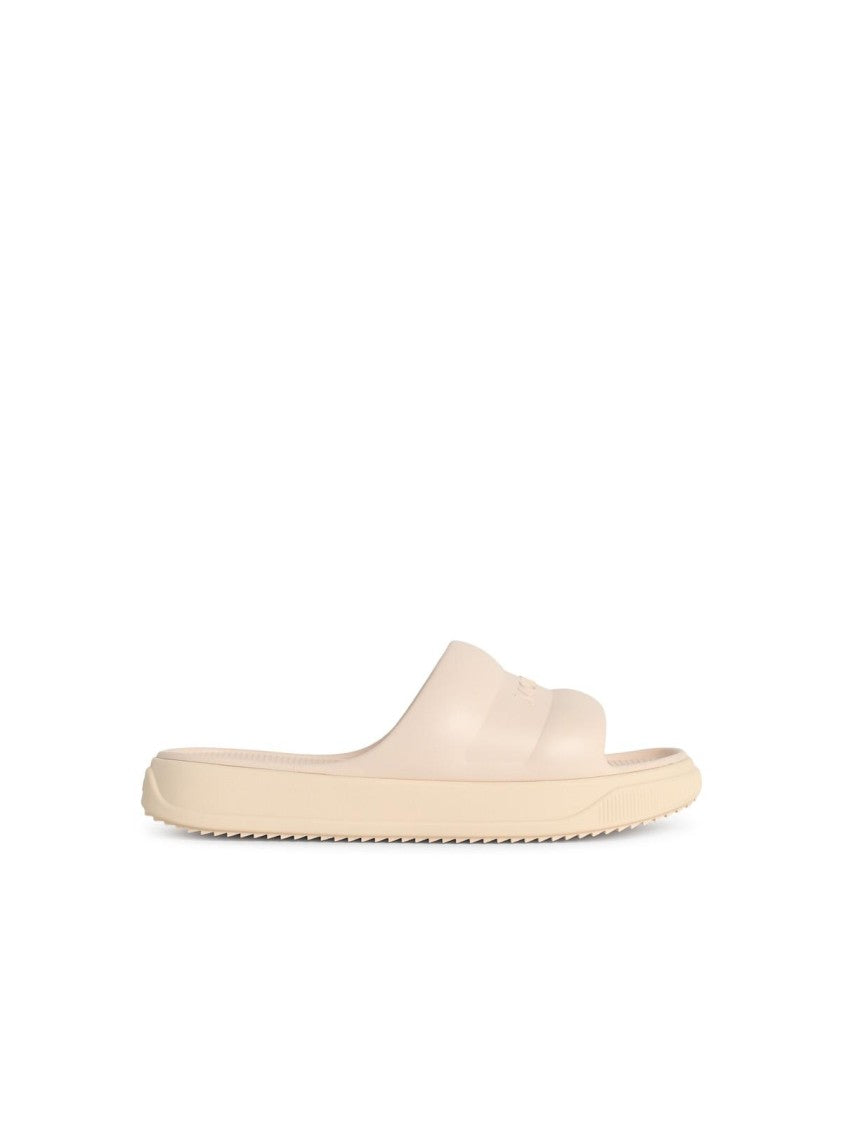 Moncler ' Altive' Ivory White Rubber Slides