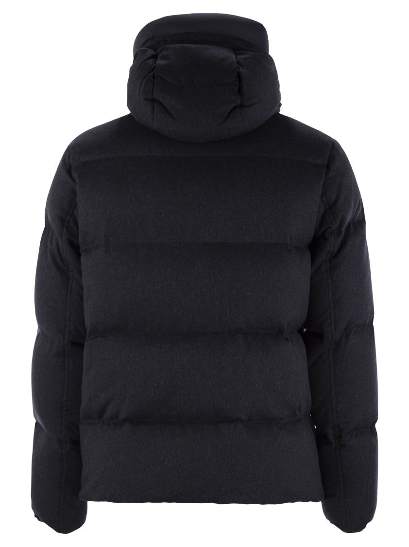 Herno Bomper Uin Cashmere And Silk Down Jacket