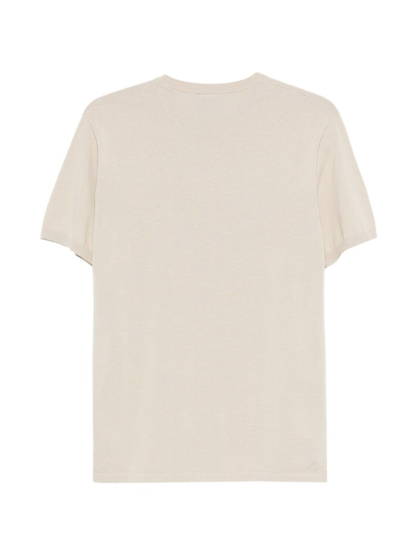 Aspesi Beige Crew Neck T-Shirt With Minimalist Design