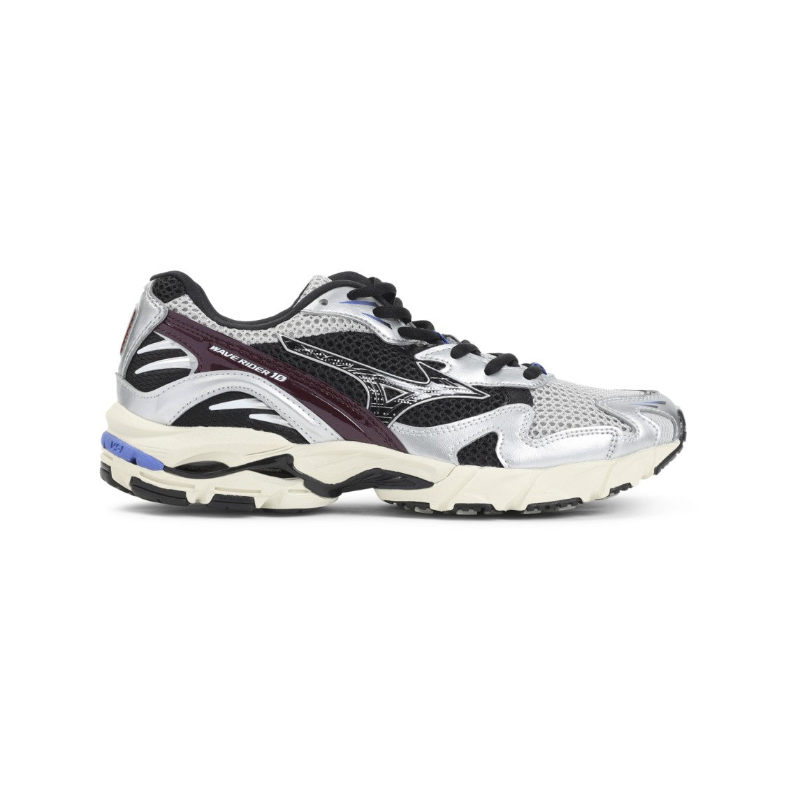 Mizuno Harbor Mist Grey Wave Rider 10 Sport Leather Sneakers
