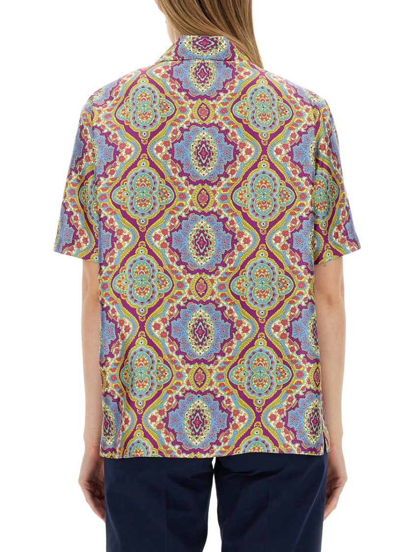 Etro Vibrant Printed Silk Shirt