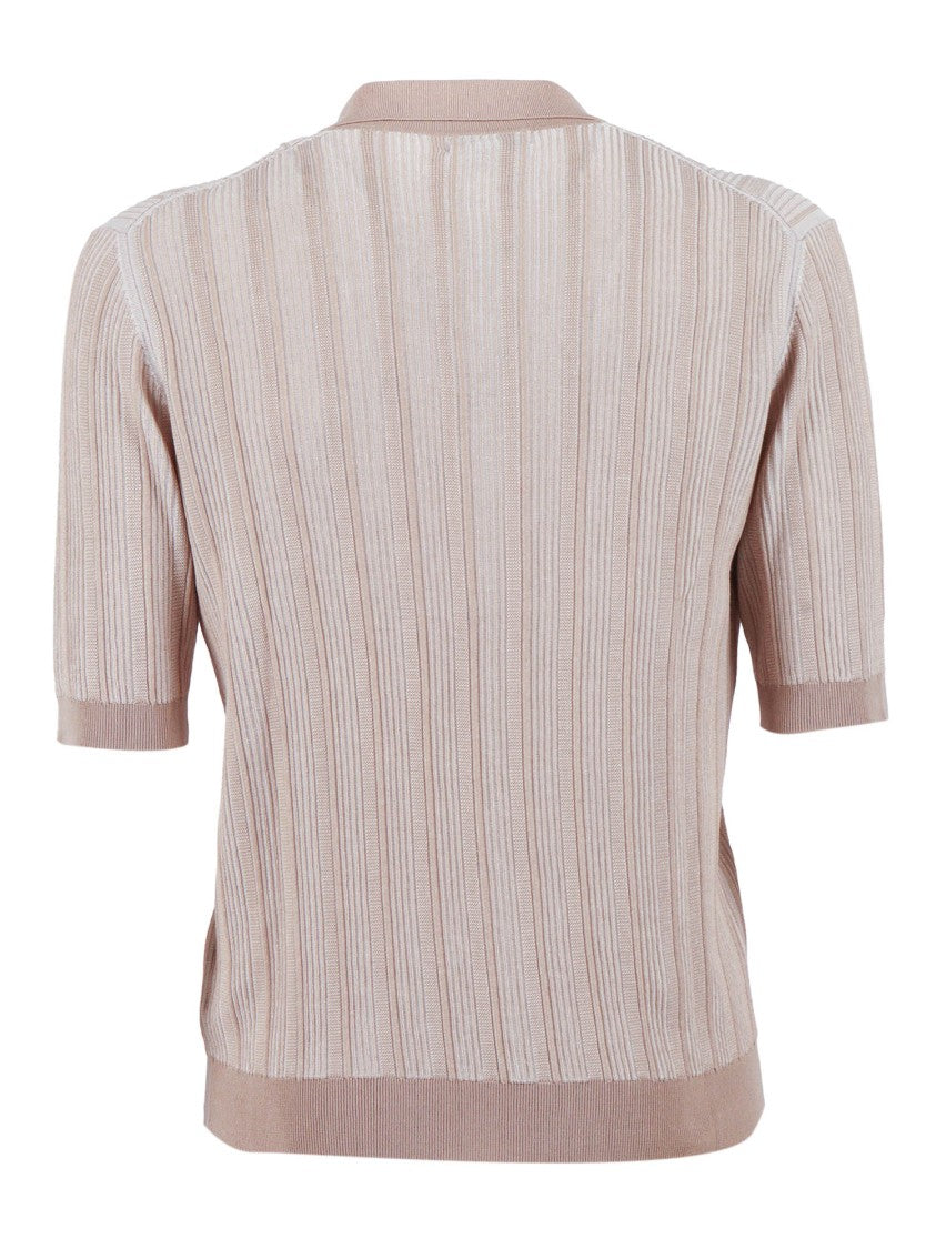 Ballantyne Ribbed Classic Collar Polo Shirt