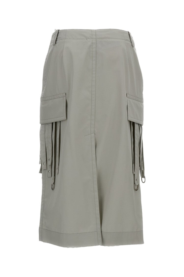 Durazzi Milano White Cargo Pencil Skirt