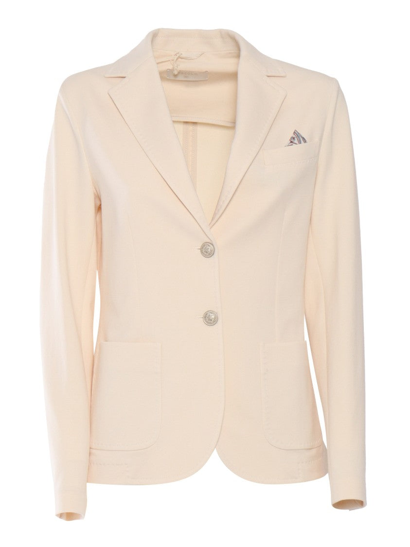 Circolo 1901 Fitted Tailored Blazer With Notched Lapels
