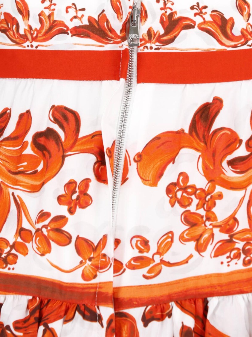 Dolce & Gabbana Multicolor Majolica Printed Maxi Skirt