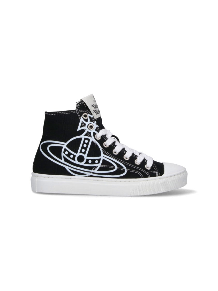Vivienne Westwood High-Top Sneakers With Planet Graphic