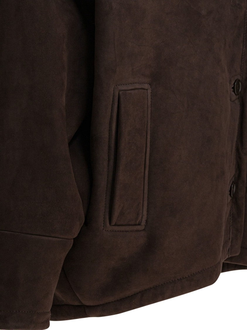 Salvatore Santoro Balzer Shearling Suede Leather