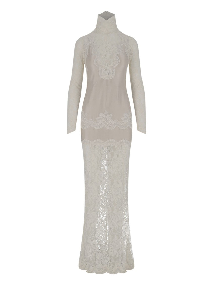 Rabanne Intricate Lace Maxi Dress By Rabanne