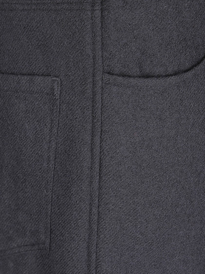 Yohji Yamamoto Gathered Knee Pants With Tailored Fit And Structured Silhouette