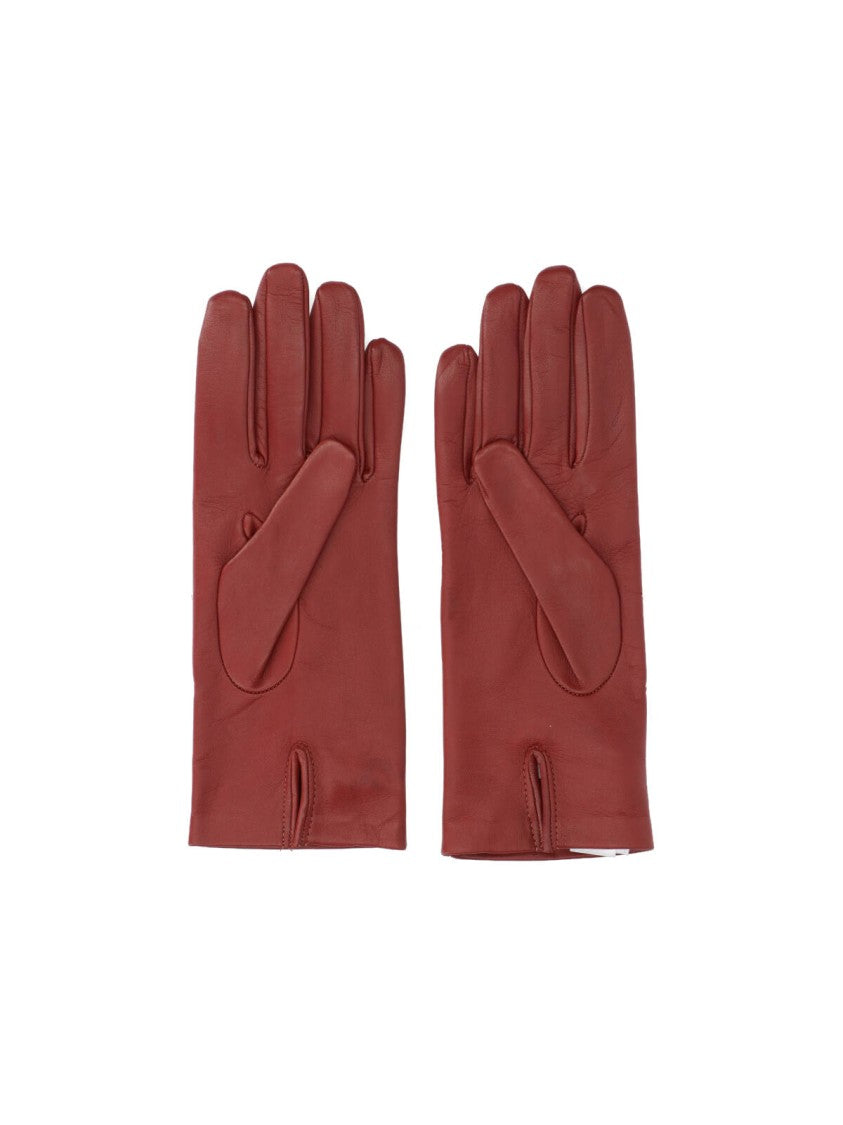 Maison Margiela Classic Red Leather Gloves