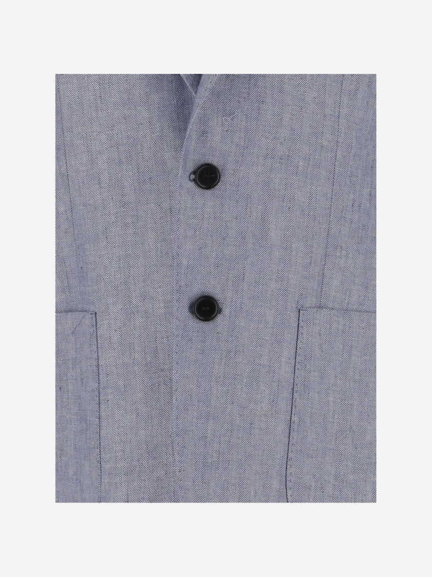 Brian Dales Single-Breasted Linen Jacket