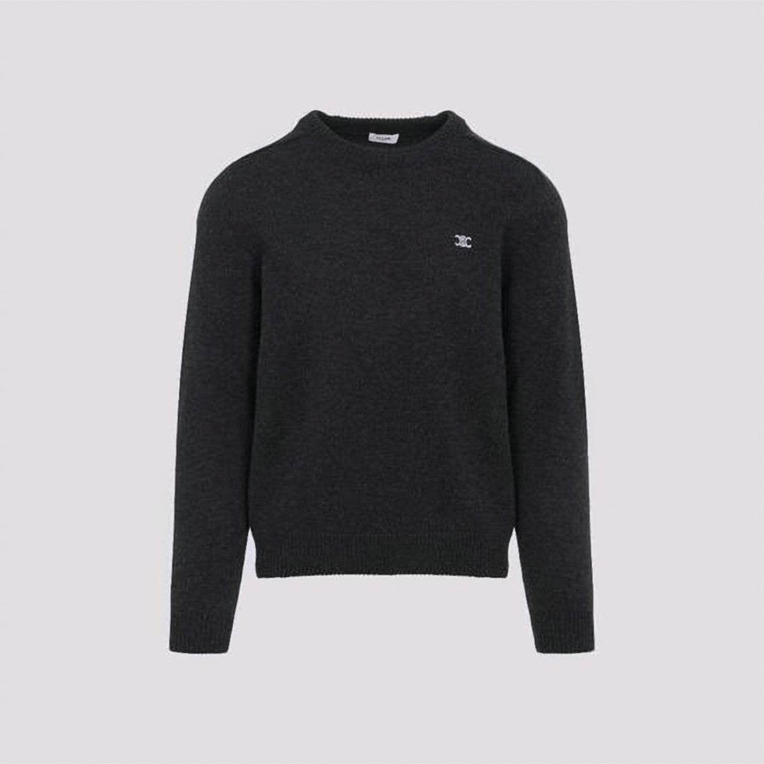 Celine Crewneck Sweater In Soft Wool And Cashmere Blend