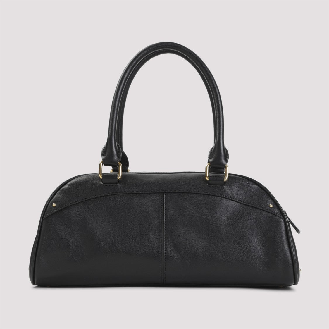 Chloé Structured Black Calf Leather Handbag With Chain Details