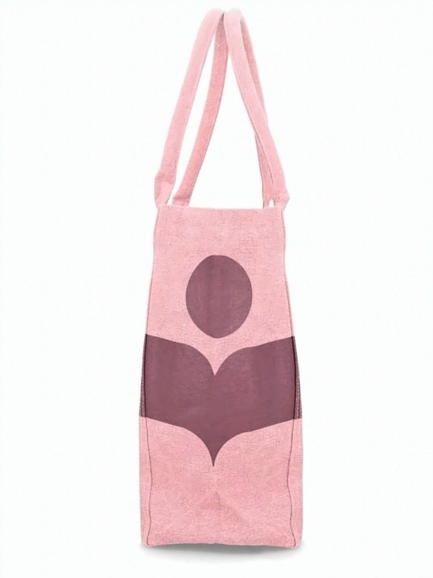 Isabel Marant Light Pink Geometric Print Shoulder Bag