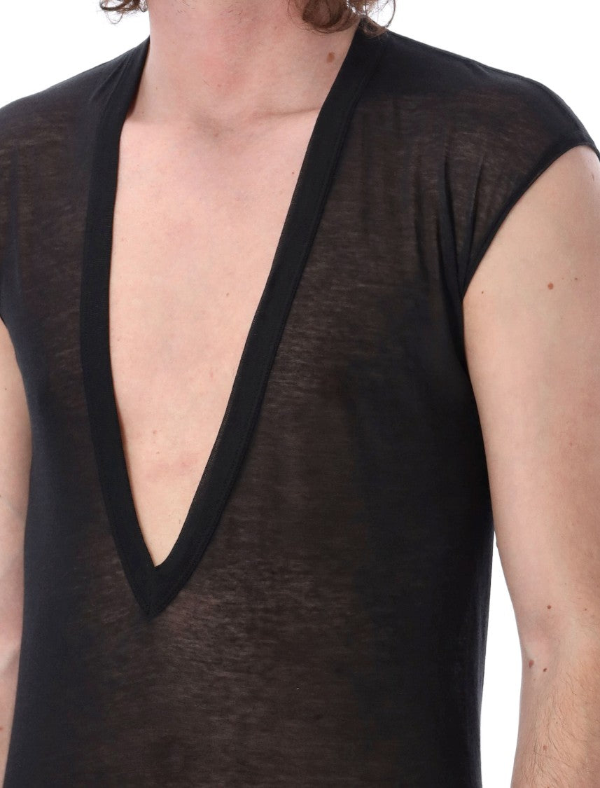 Rick Owens Dylan T-Shirt With Deep V Neck