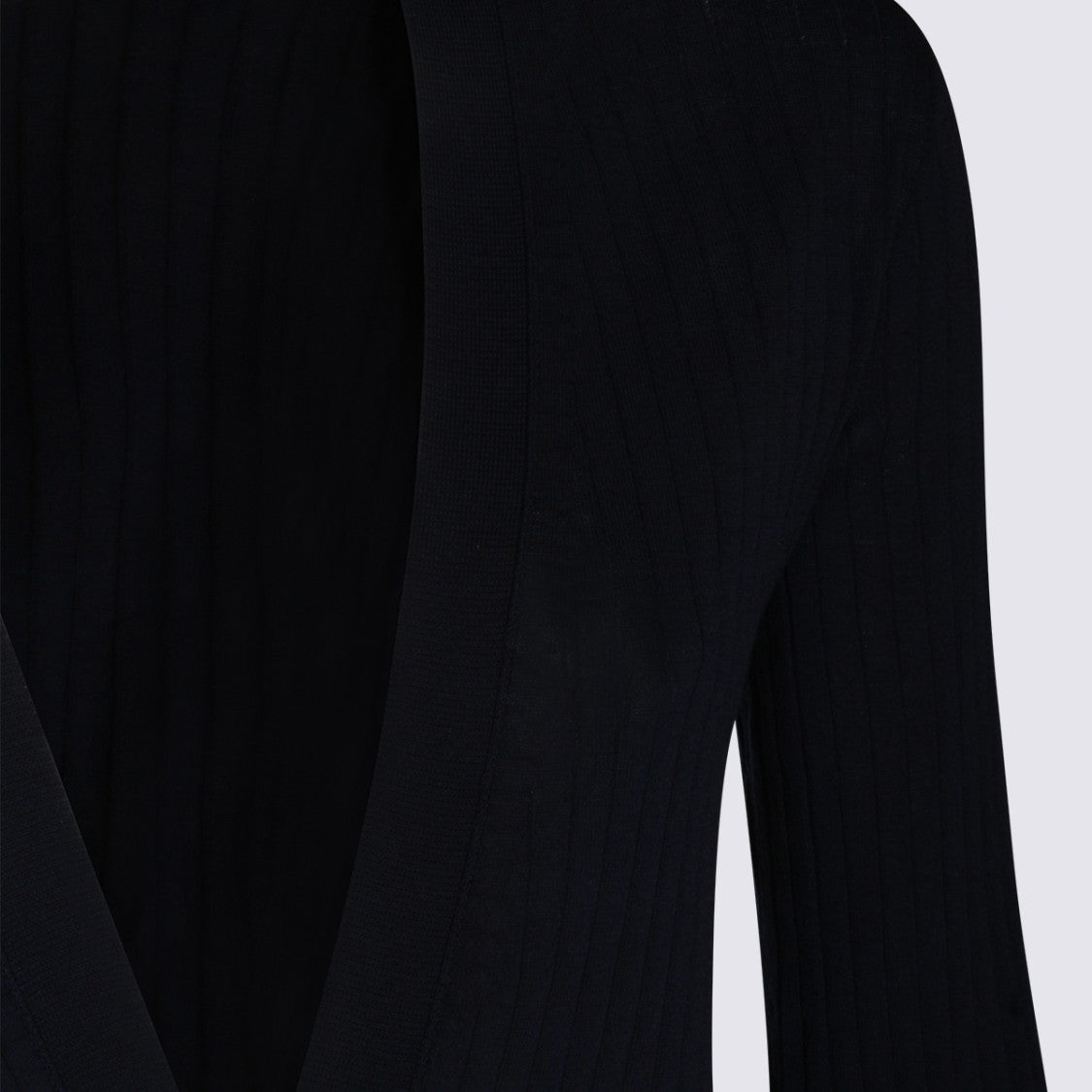 Malo Sleek Long-Sleeved Sweater With Deep V-Neckline And Ribbed Texture