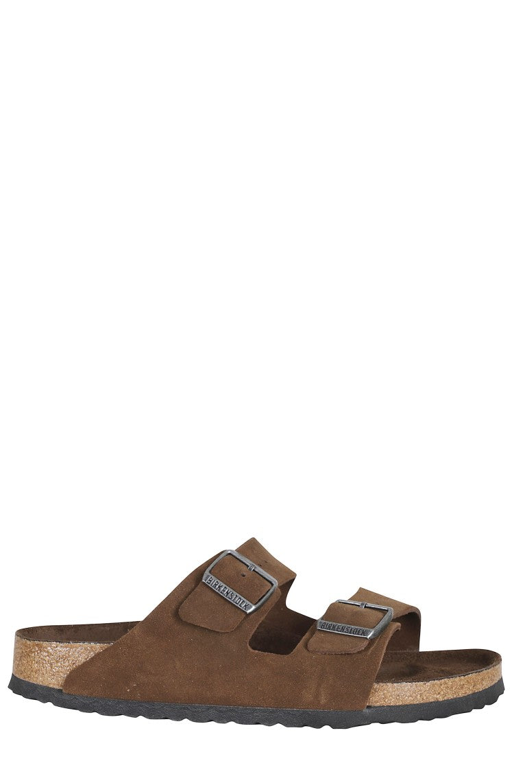 Birkenstock Dark Brown Arizona Sfb Oiled Nubuck Leather Sandals