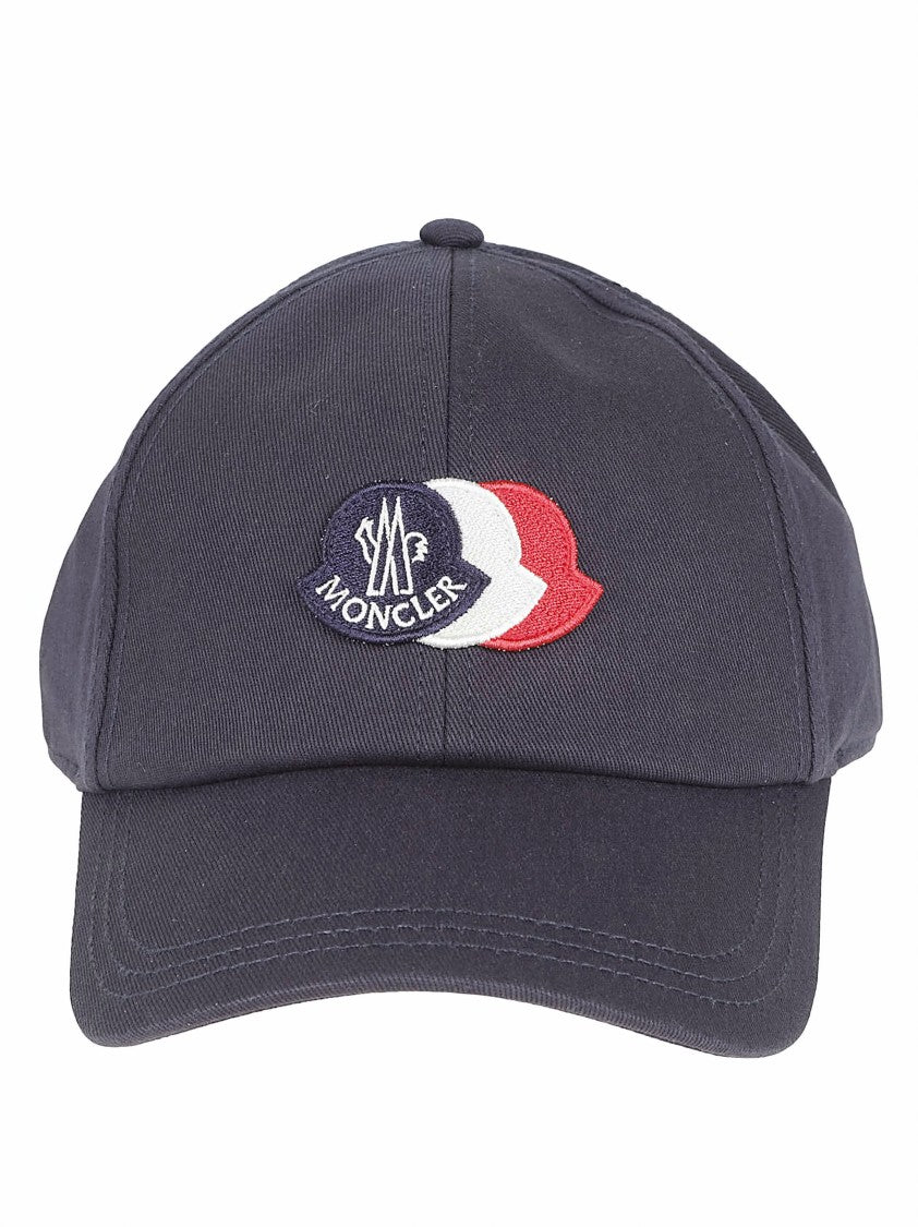 Moncler Baseball Cap With Tricolor Logo Patch And Adjustable Fit