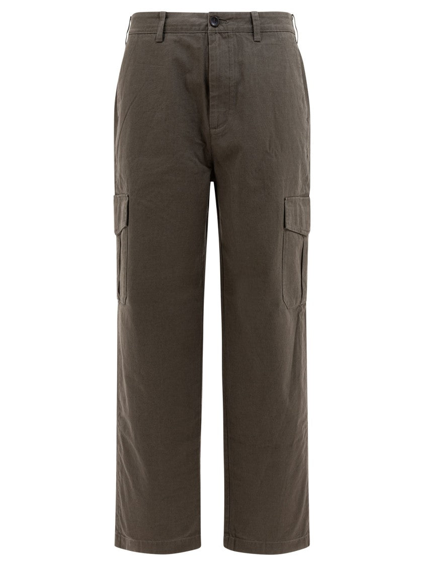 Vince Cotton And Linen Cargo Trousers