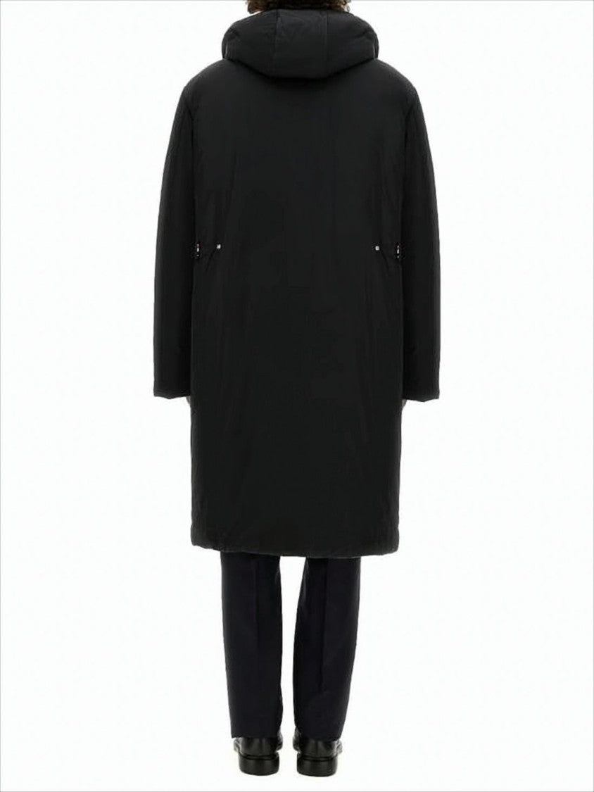 Thom Browne Long Padded Coat With High Collar And Hood