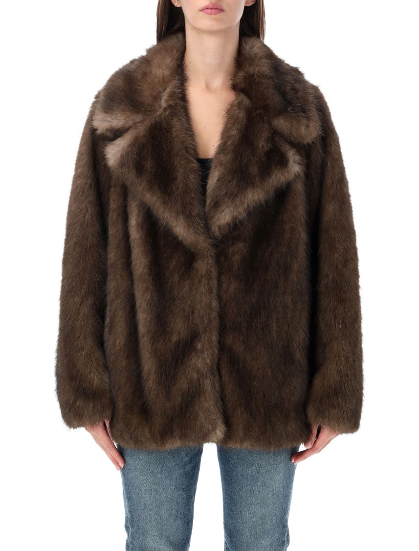 Stand Studio Journi Oversized Faux Fur Jacket