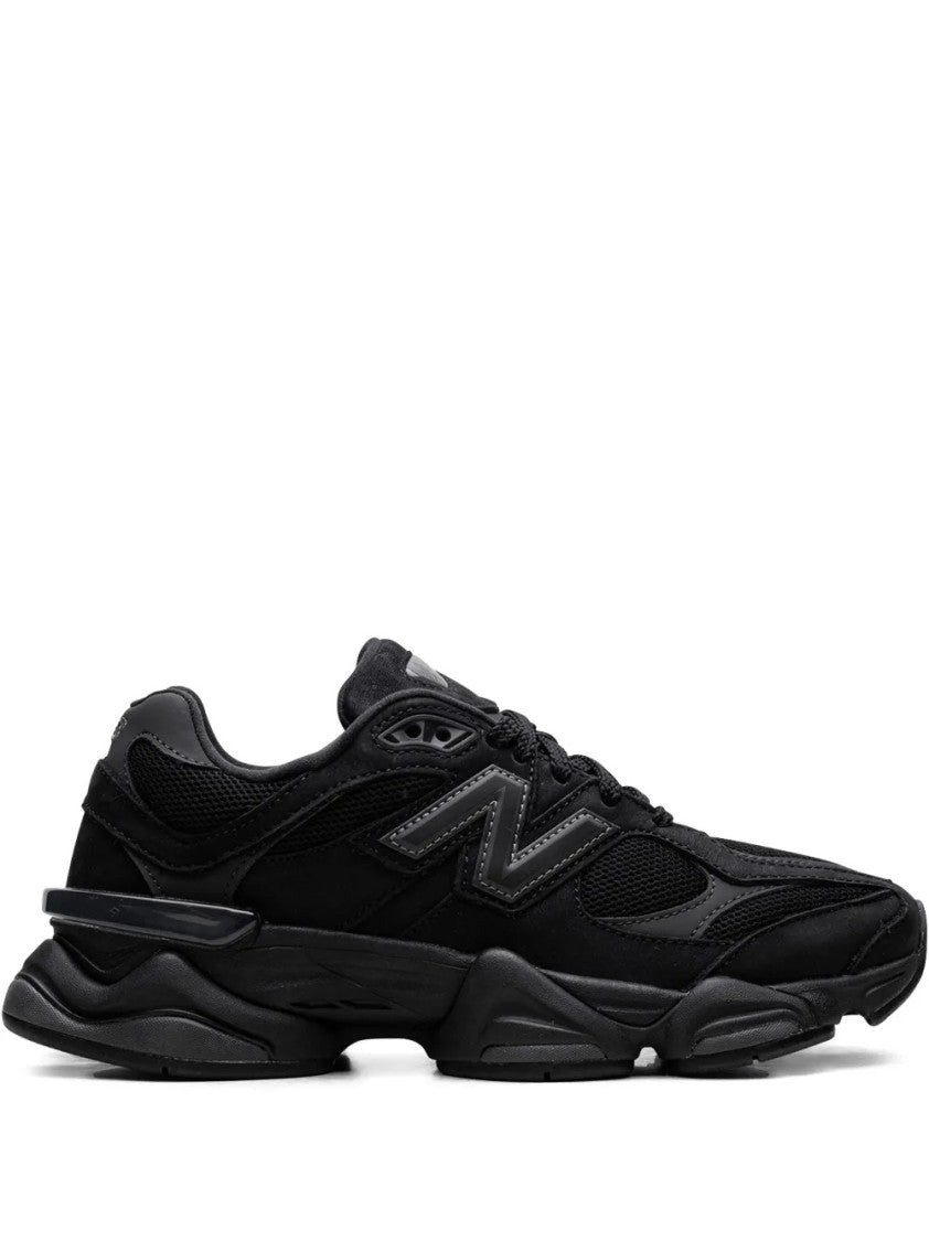 New Balance Sleek All-Black Suede And Mesh Sneakers