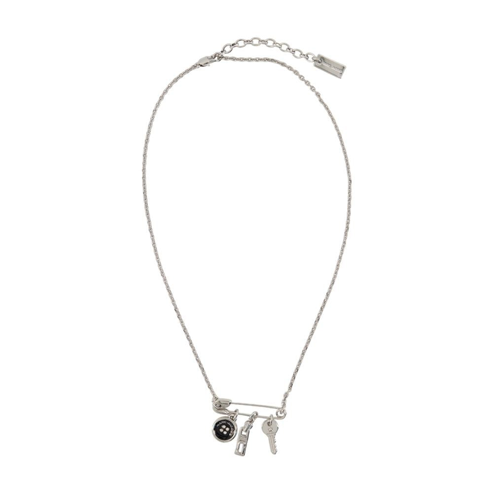 Marc Jacobs Button Charm Necklace - Metal - Silver