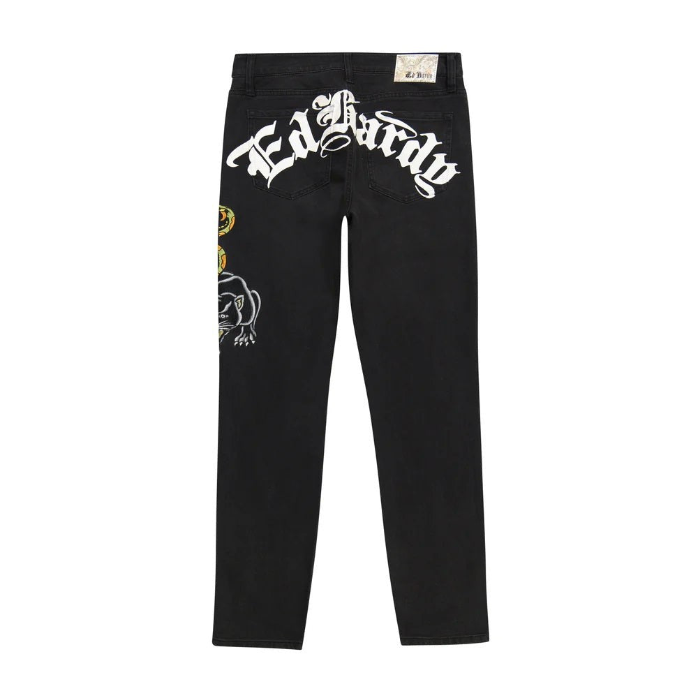 Ed Hardy Dagger Skull Slim Taper Jean - Mehd8301s-4