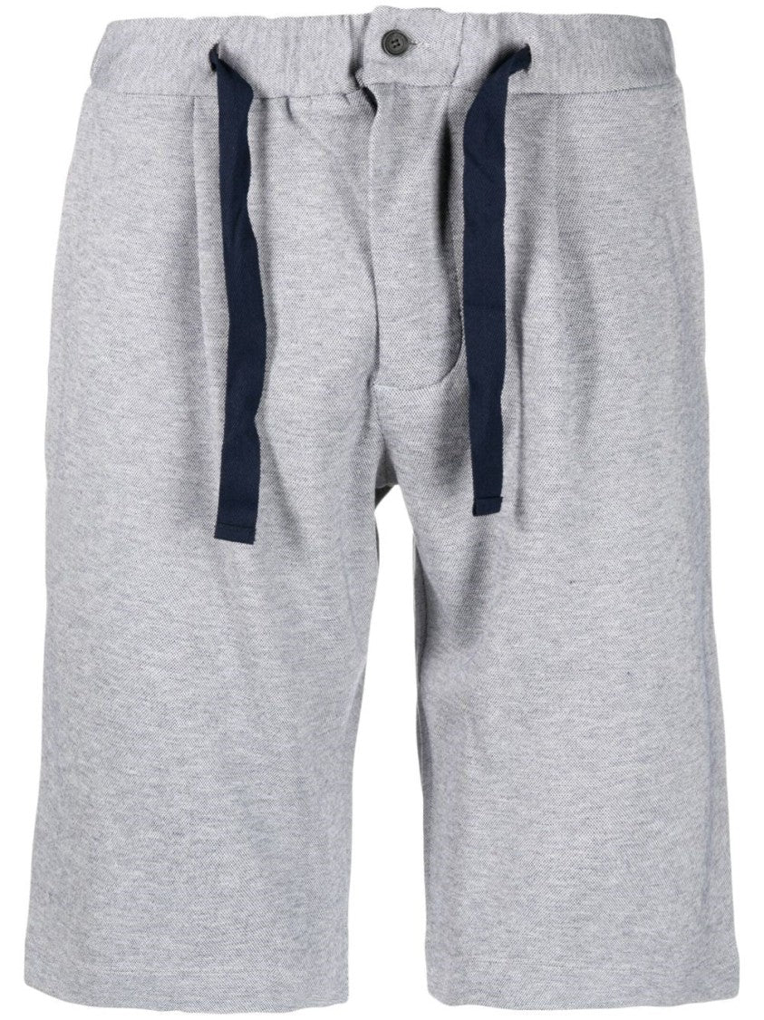 Paul & Shark Relaxed Fit White Viscose Bermuda Shorts