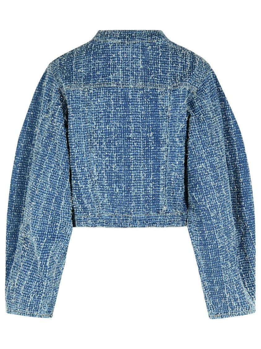 Rotate Blue Cotton Short Jacket