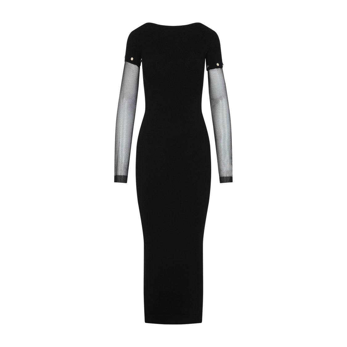 Sportmax Fitted Black Evening Dress