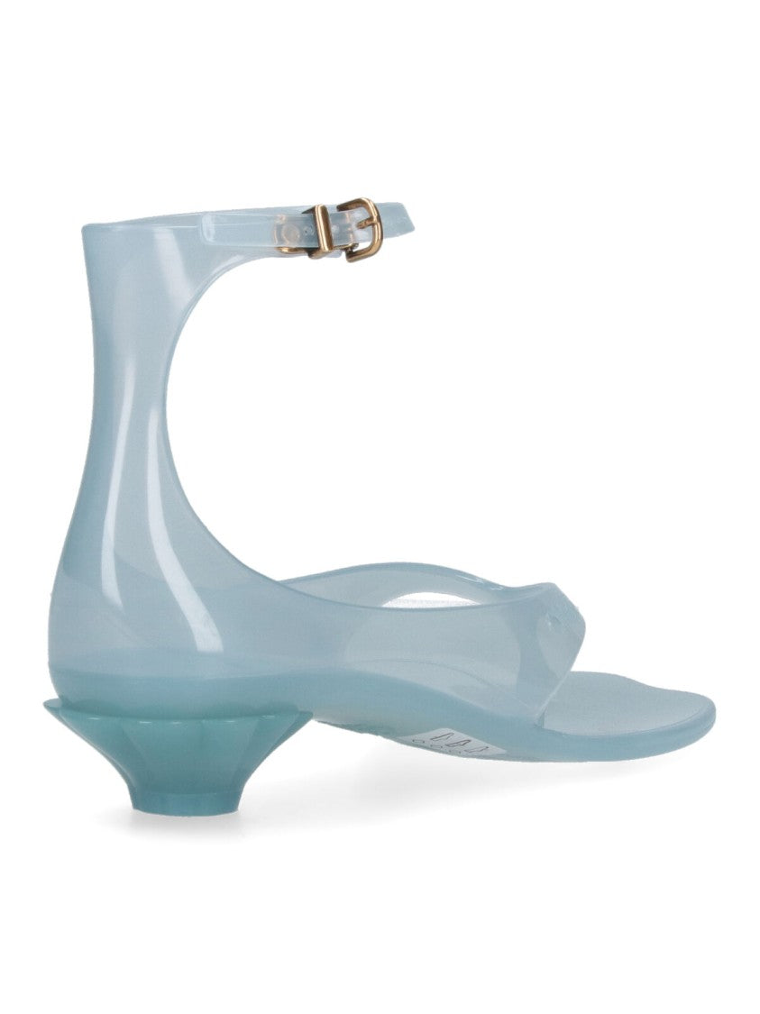 Chloé Blue Translucent Jelly Rubber Sandals