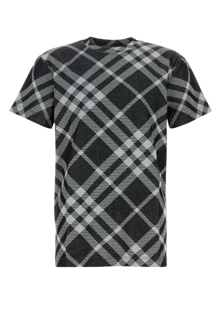 Burberry Printed Stretch Cotton Blend T-Shirt