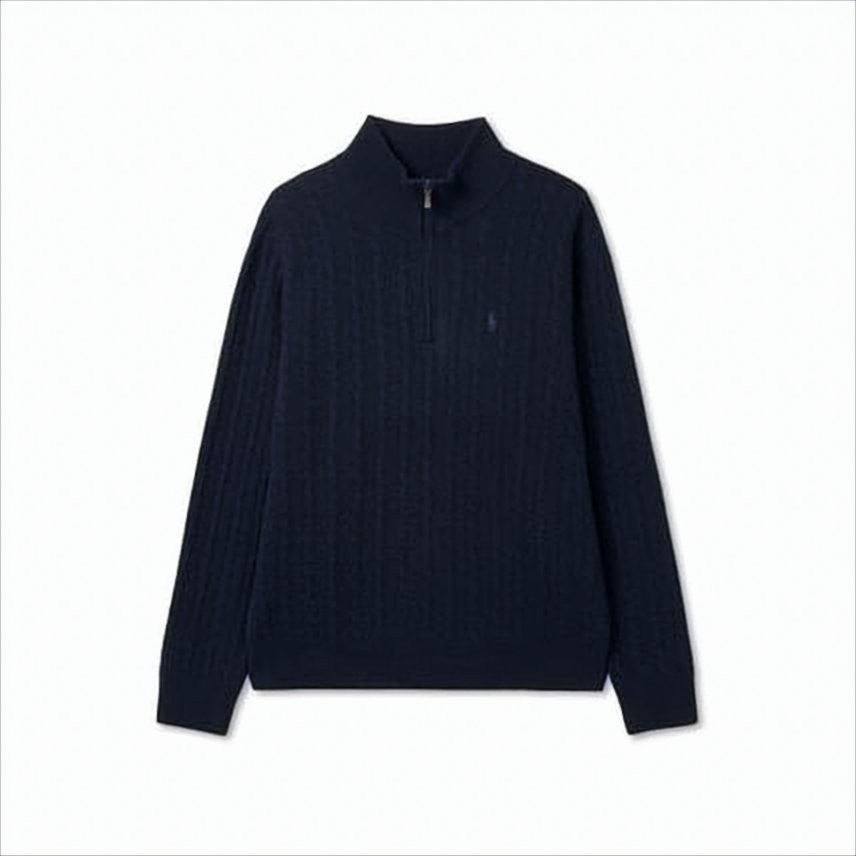 Polo Ralph Lauren Ribbed Half-Zip Sweater With High Collar