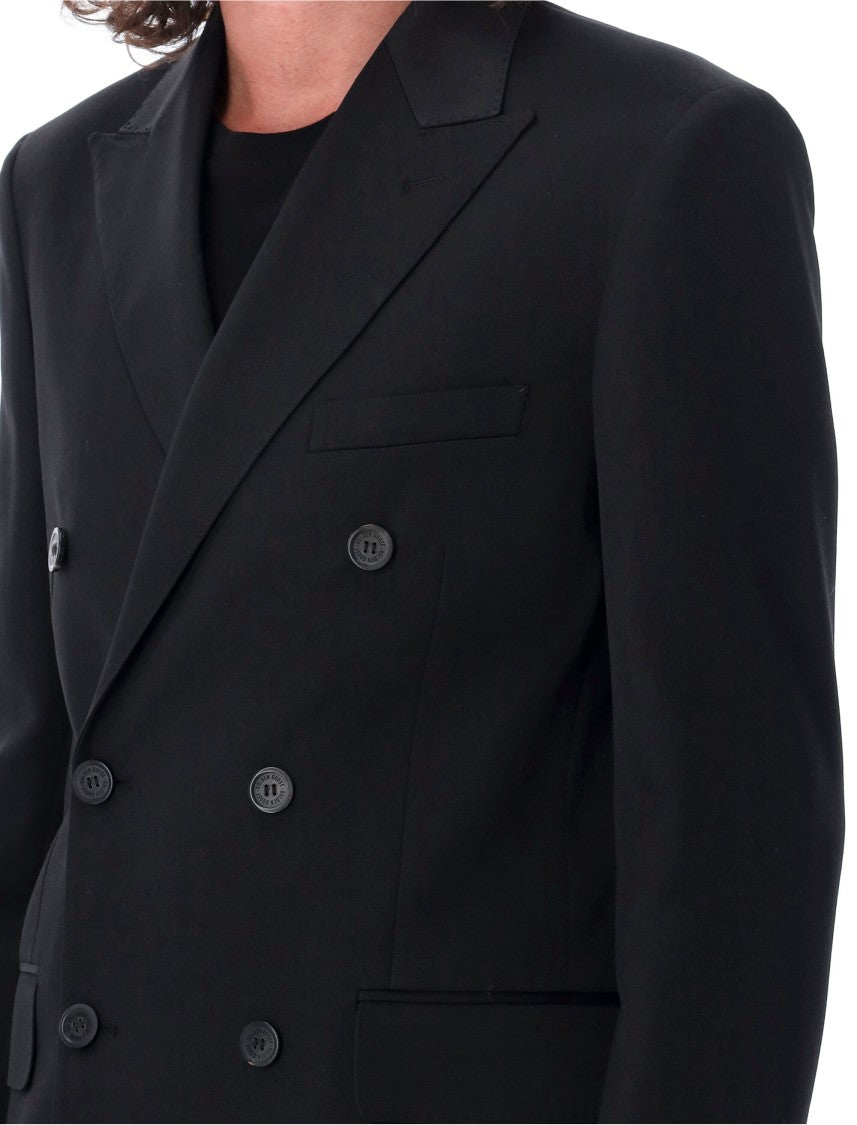 Golden Goose Double-Breasted Black Blazer With Wide Lapels