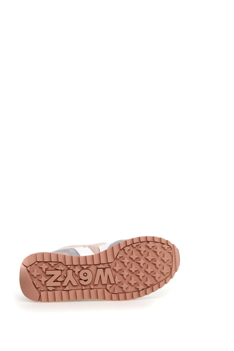 W6yz Sporty Luxury Technical Fabric Raised Sneakers